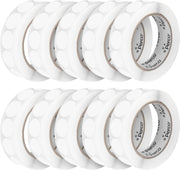 Perco 1 - Inch Round Circle Dot Sticker Labels – Easy Peel Perforation – Made in USA - Clear 10