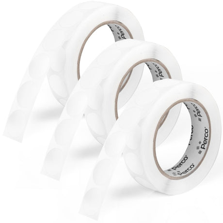 Perco 1 - Inch Round Circle Dot Sticker Labels – Easy Peel Perforation – Made in USA - Clear 3