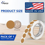 Perco 1 - Inch Round Circle Dot Sticker Labels – Easy Peel Perforation – Made in USA - Fluorescent Green 1