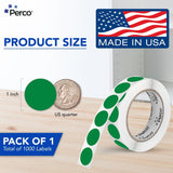 Perco 1 - Inch Round Circle Dot Sticker Labels – Easy Peel Perforation – Made in USA - Fluorescent Orange 3