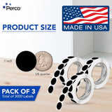 Perco 1 - Inch Round Circle Dot Sticker Labels – Easy Peel Perforation – Made in USA - Fluorescent Green 1