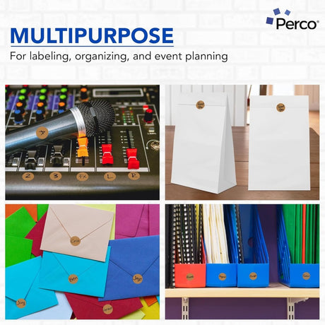 Perco 1 - Inch Round Circle Dot Sticker Labels – Easy Peel Perforation – Made in USA - Fluorescent Green 1