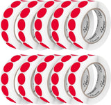 Perco 1 - Inch Round Circle Dot Sticker Labels – Easy Peel Perforation – Made in USA - Red 10