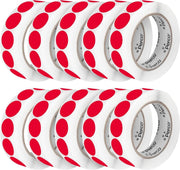 Perco 1 - Inch Round Circle Dot Sticker Labels – Easy Peel Perforation – Made in USA - Red 10