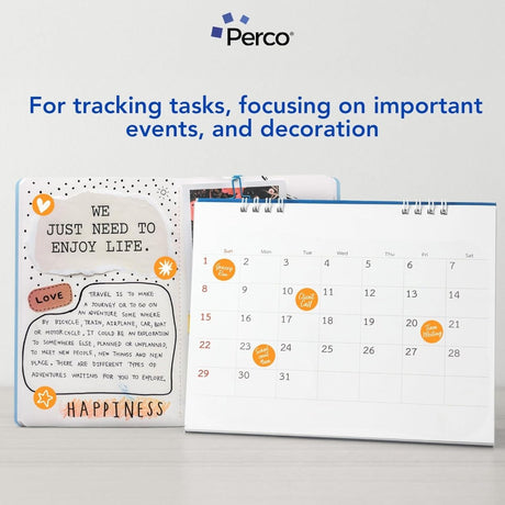 Perco 1 - Inch Round Circle Dot Sticker Labels – Easy Peel Perforation – Made in USA - Fluorescent Orange 10