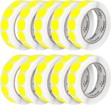 Perco 1 - Inch Round Circle Dot Sticker Labels – Easy Peel Perforation – Made in USA - Fluorescent Yellow 10