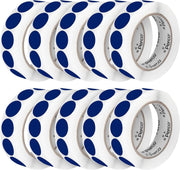 Perco 1 - Inch Round Circle Dot Sticker Labels – Easy Peel Perforation – Made in USA - Dark Blue 10