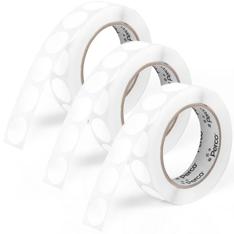 Perco 1 - Inch Round Circle Dot Sticker Labels – Easy Peel Perforation – Made in USA - White 3