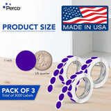 Perco 1 - Inch Round Circle Dot Sticker Labels – Easy Peel Perforation – Made in USA - Fluorescent Green 1