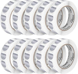 Perco 1 - Inch Round Circle Dot Sticker Labels – Easy Peel Perforation – Made in USA - Silver 10