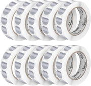 Perco 1 - Inch Round Circle Dot Sticker Labels – Easy Peel Perforation – Made in USA - Silver 10