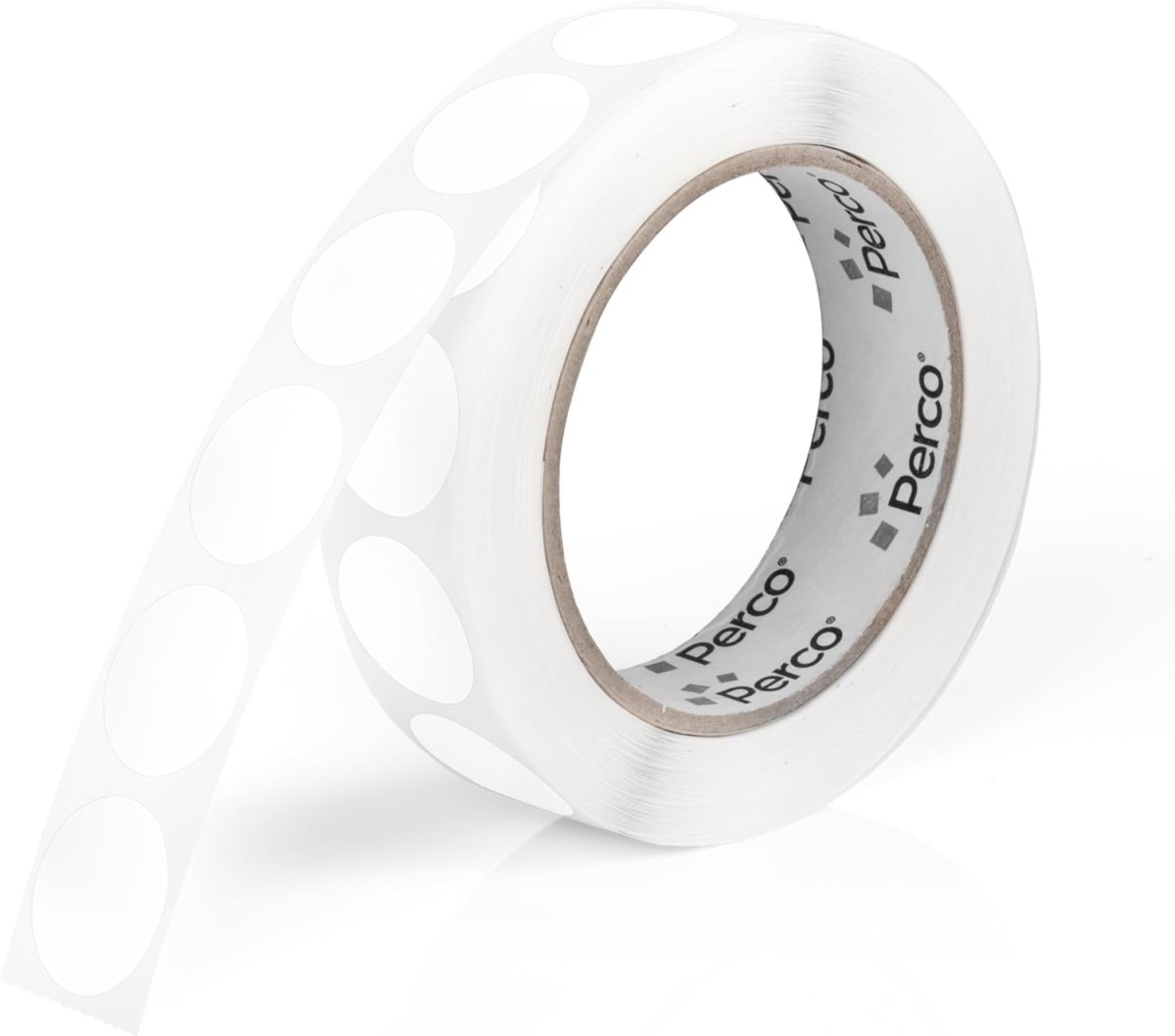 Perco 1 - Inch Round Circle Dot Sticker Labels – Easy Peel Perforation – Made in USA - White 1