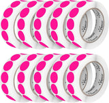 Perco 1 - Inch Round Circle Dot Sticker Labels – Easy Peel Perforation – Made in USA - Fluorescent Pink 10