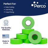 Perco 1 Line - Blank Price and Date Gun Labels for Perco Lite, X, Plus and Pro 1 Line Price and Date Guns - White 1 Sleeve / 8 Rolls / 8000 Blank Pricing Labels