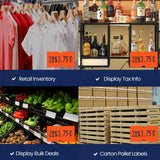 Perco 1 Line - Blank Price and Date Gun Labels for Perco Lite, X, Plus and Pro 1 Line Price and Date Guns - Fluorescent Red 1 Sleeve / 8 Rolls / 8000 Blank Pricing Labels