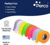 Perco 1 Line - Blank Price and Date Gun Labels for Perco Lite, X, Plus and Pro 1 Line Price and Date Guns - Compatible with compatible_with_product_page | Color: Multicolored | Quantity: Case of 30 Sleeves / 240 Rolls / 240000 Blank Pricing Labels | Adhesive: global.AdhesiveType | SKU: PL-LGM-30SLV-U-FBM | - shop_