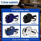 Perco 1 Line - Blank Price and Date Gun Labels for Perco Lite, X, Plus, and Pro 1 Line Price and Date Guns - Custom Labels Case of 30 Sleeves / 240 Rolls / 240000 Blank Pricing Labels