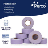 Perco 1 Line - Blank Price and Date Gun Labels for Perco Lite, X, Plus, and Pro 1 Line Price and Date Guns - Lavender Package of 10 Sleeves / 80 Rolls / 80000 Blank Pricing Labels