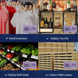 Perco 1 Line - Blank Price and Date labeler Labels for Perco Lite, X, Plus and Pro 1 Line Price and Date Labeler (Copy) - Lavender 4 Sleeves / 32 Rolls / 32000 Blank Pricing Labels