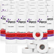 Perco 1 Line - Blank Price and Date labeler Labels for Perco Lite, X, Plus and Pro 1 Line Price and Date Labeler (Copy) - White 30 Sleeves / 240 Rolls / 240000 Blank Pricing Labels