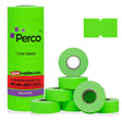 Perco 1 Line - Blank Price and Date labeler Labels for Perco Lite, X, Plus and Pro 1 Line Price and Date Labeler (Copy) - Fluorescent Green 1 Sleeve / 8 Rolls / 8000 Blank Pricing Labels