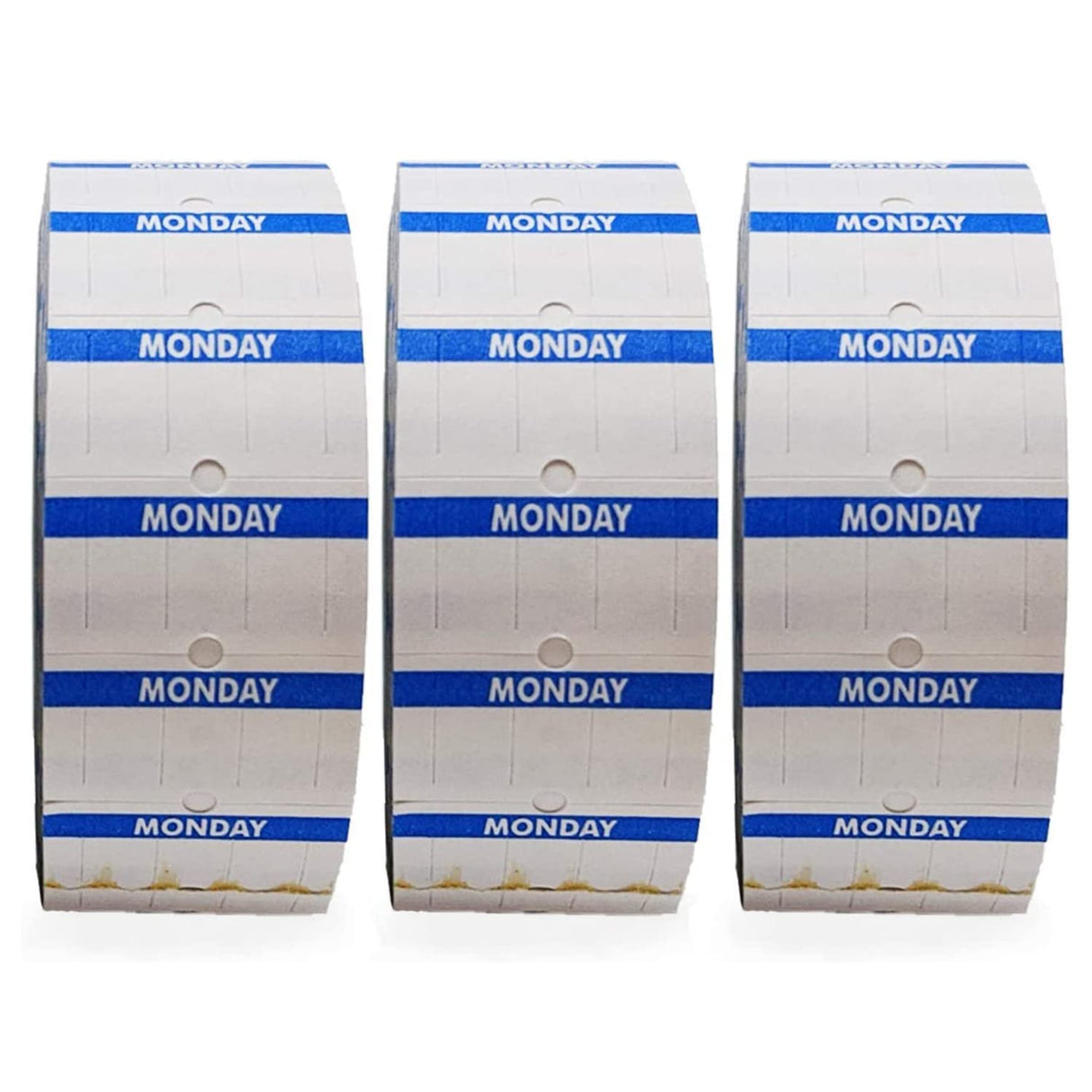 Perco 1 Line Day of The Week Labels - 3 Rolls, Blank Dating Labels for Perco 1 Line Price & Date Guns (Monday - 1 Line Labels) - Store Supplies