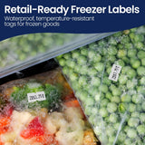 Perco 1 Line Freezer Adhesive Price Labels For Perco Lite, X, Plus and Pro 1 Line - Package of 4 Sleeves / 32 Rolls / 32000 Pricing and Date Labels