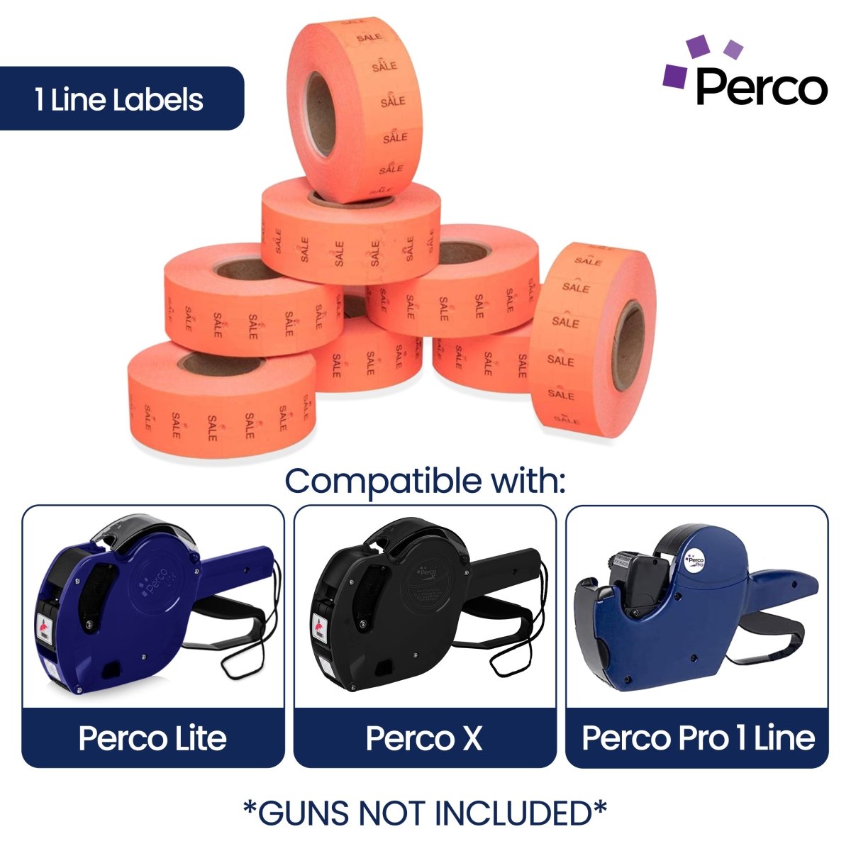 Perco 1 Line Labels - Store Supplies