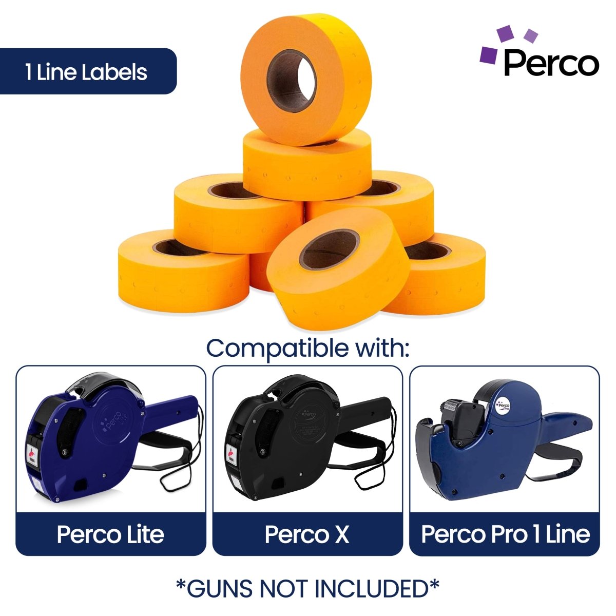 Perco 1 Line Labels - Store Supplies