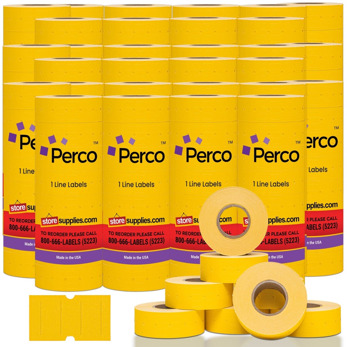 Perco 1 Line Labels - Store Supplies