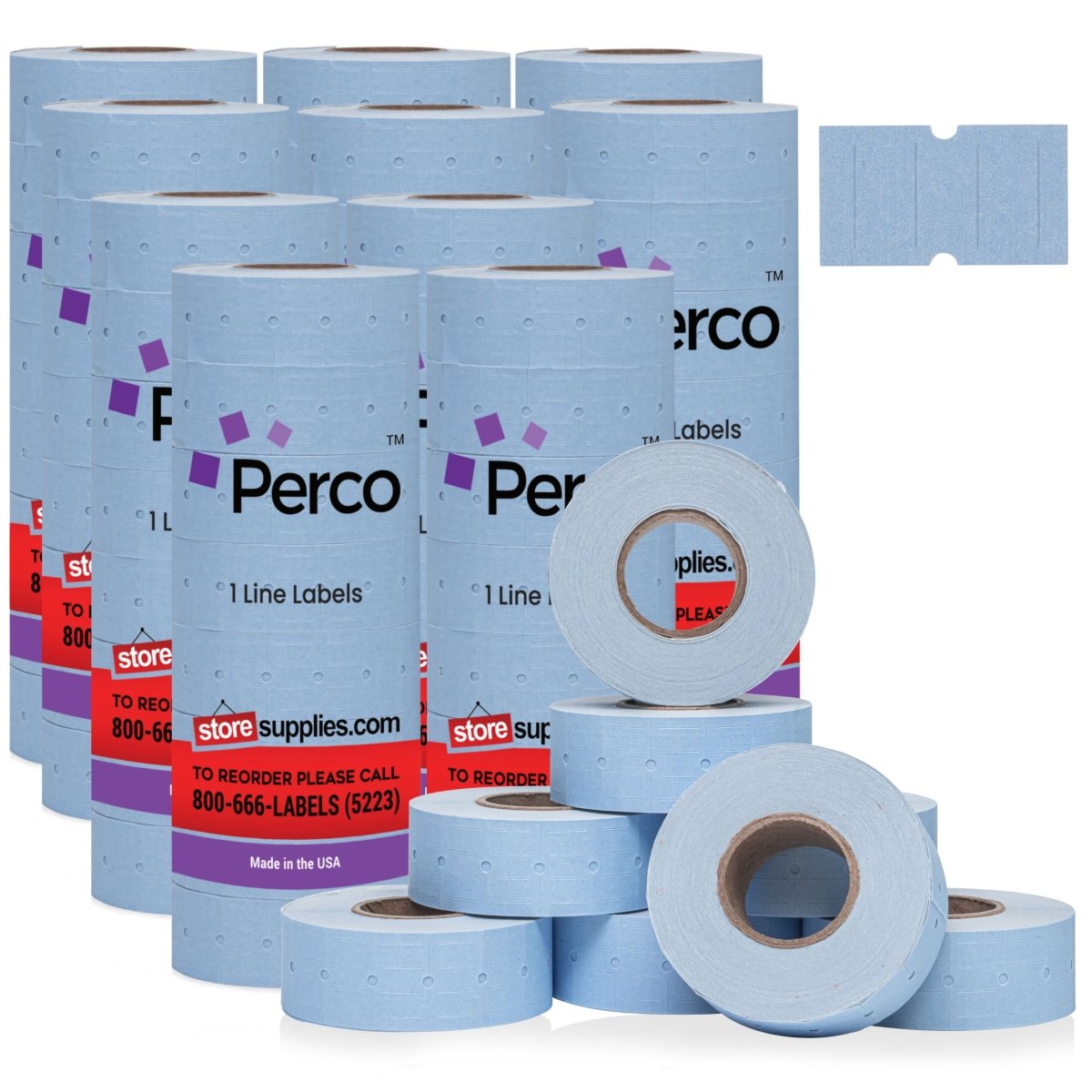 Perco 1 Line Labels - Store Supplies