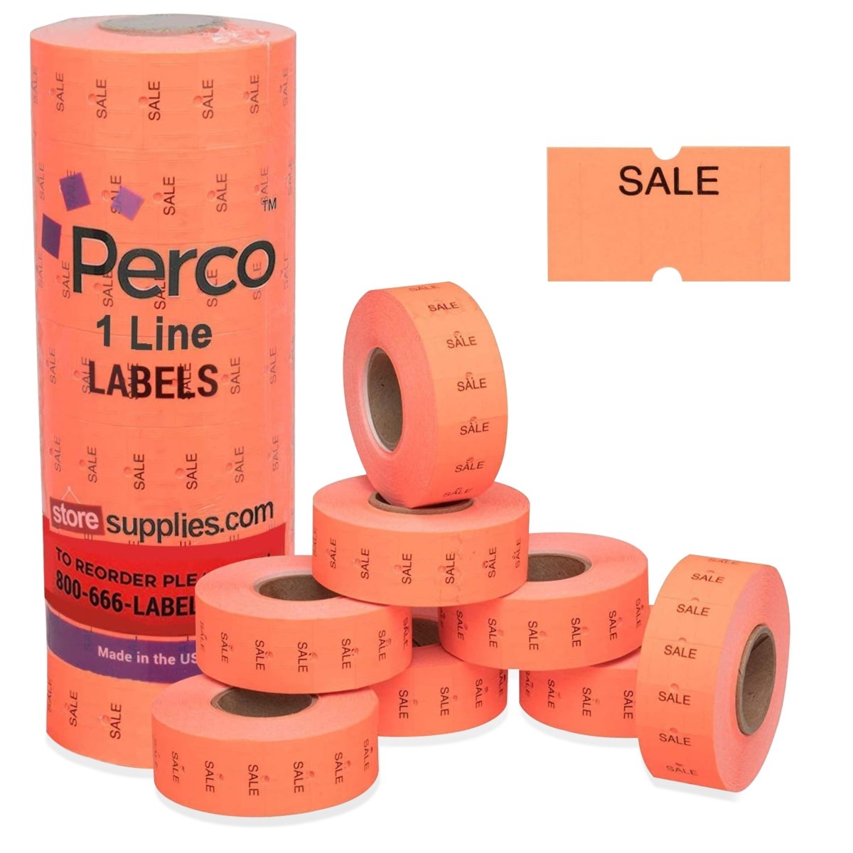 Perco 1 Line Labels - Store Supplies
