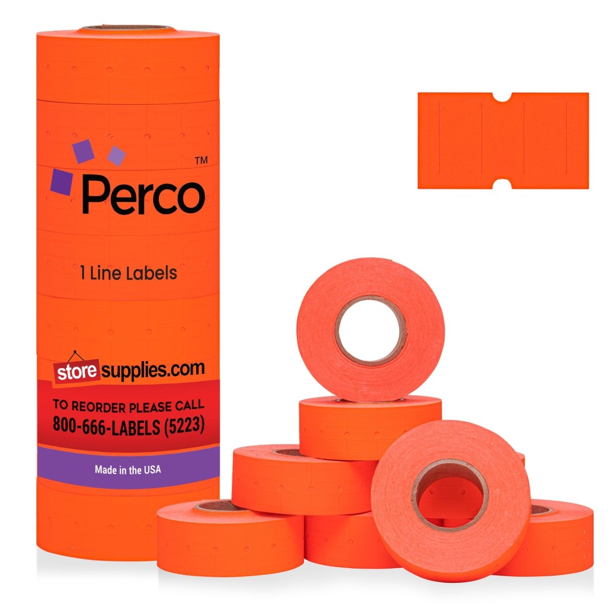 Perco 1 Line Labels - Store Supplies