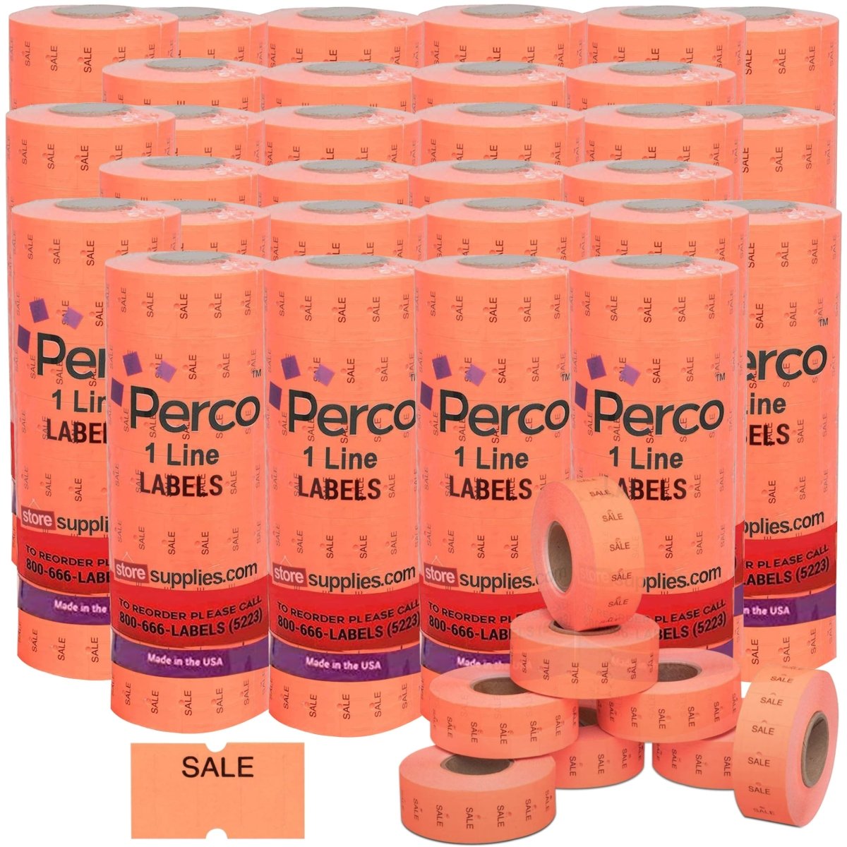 Perco 1 Line Labels - Store Supplies