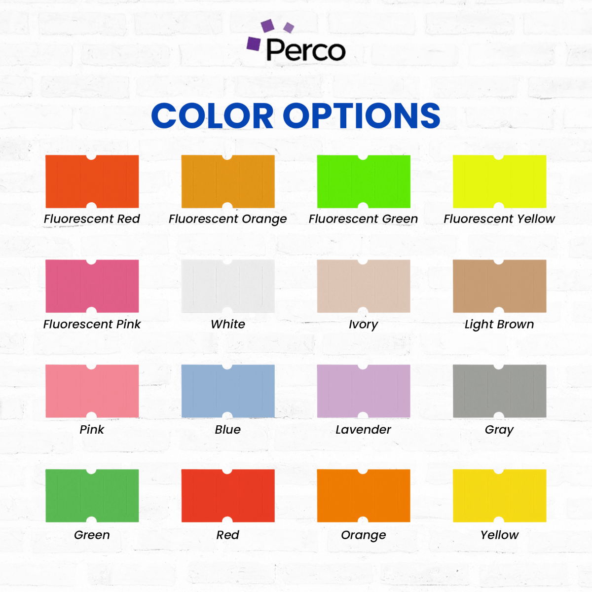 Perco 1 Line Labels - Store Supplies
