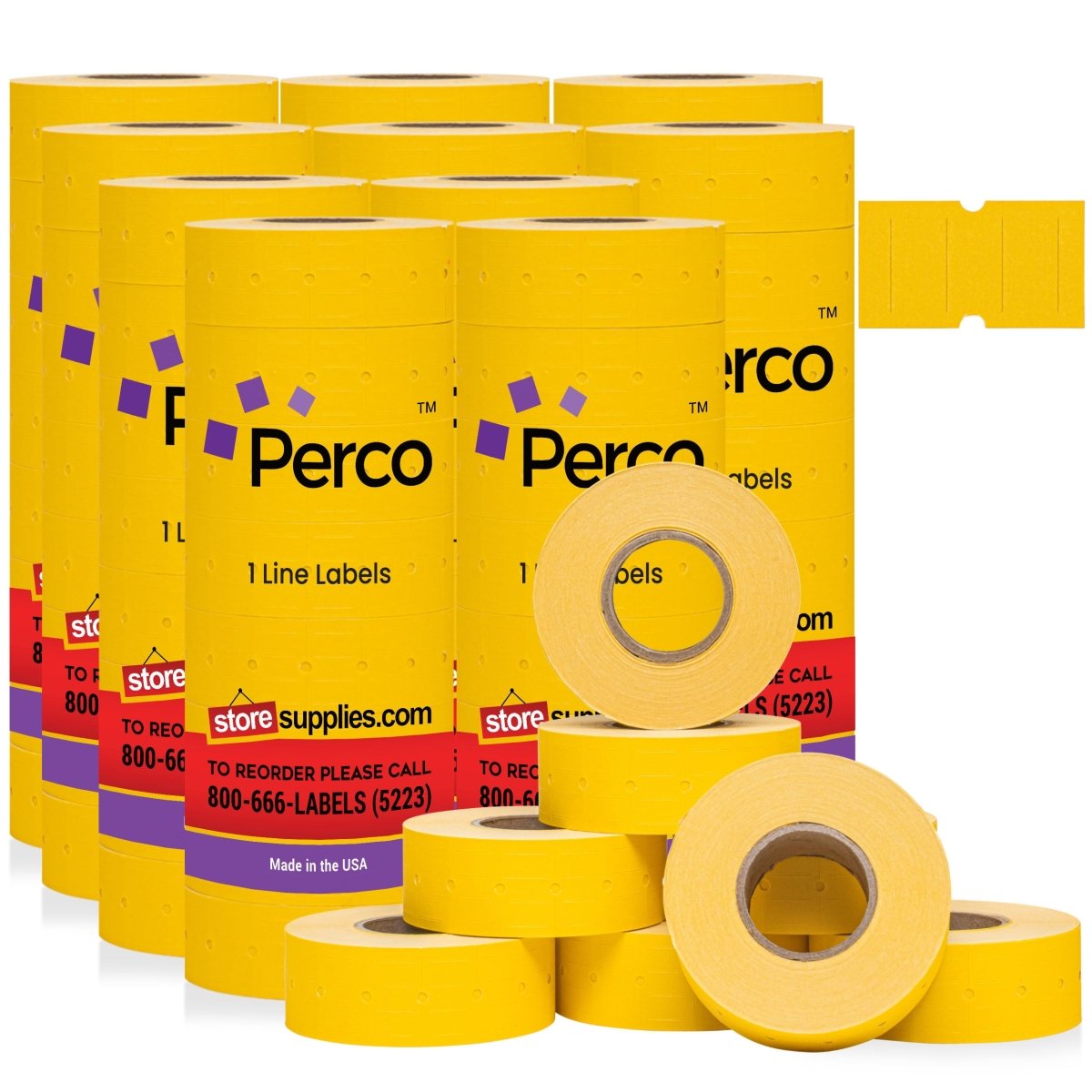 Perco 1 Line Labels - Store Supplies