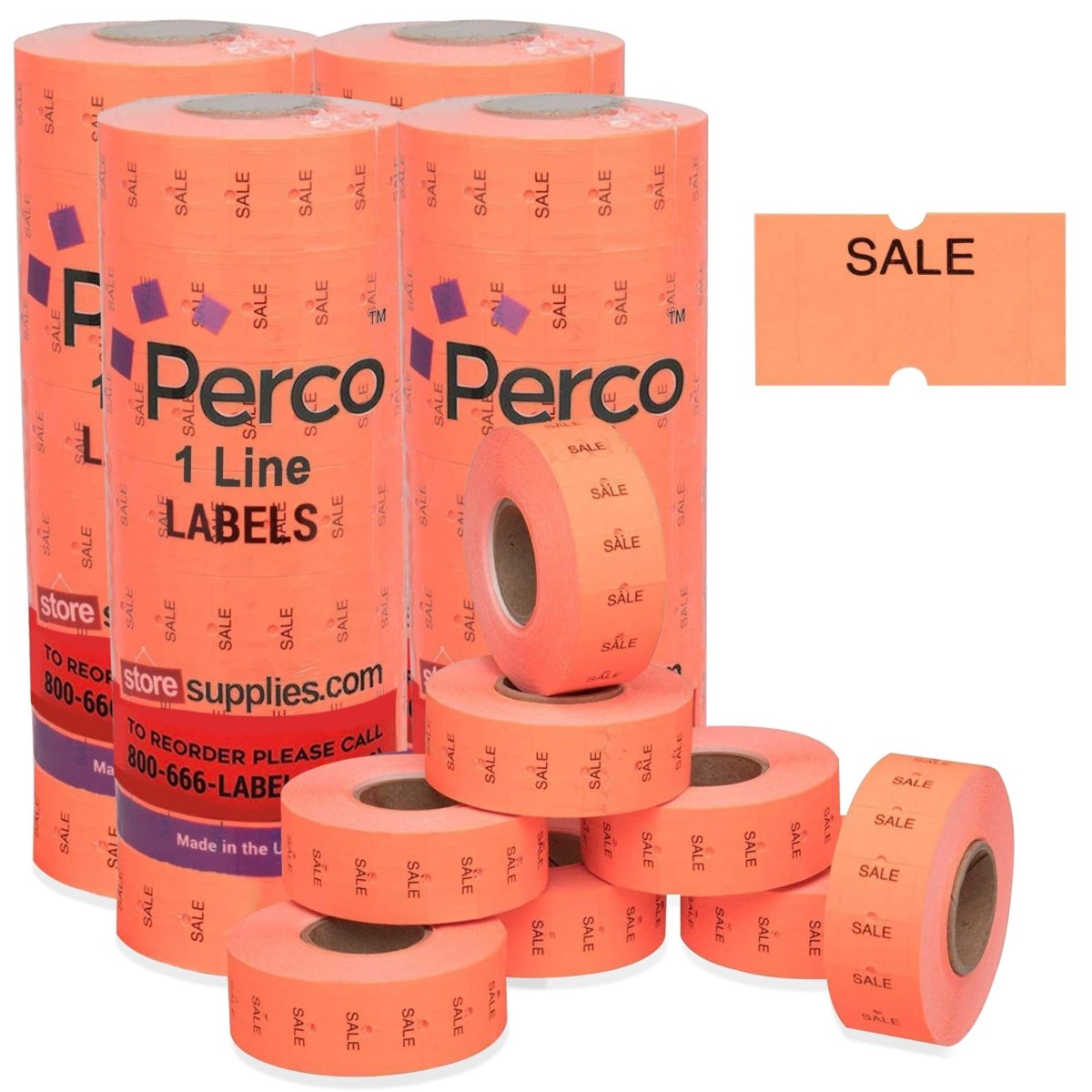 Perco 1 Line Labels - Store Supplies