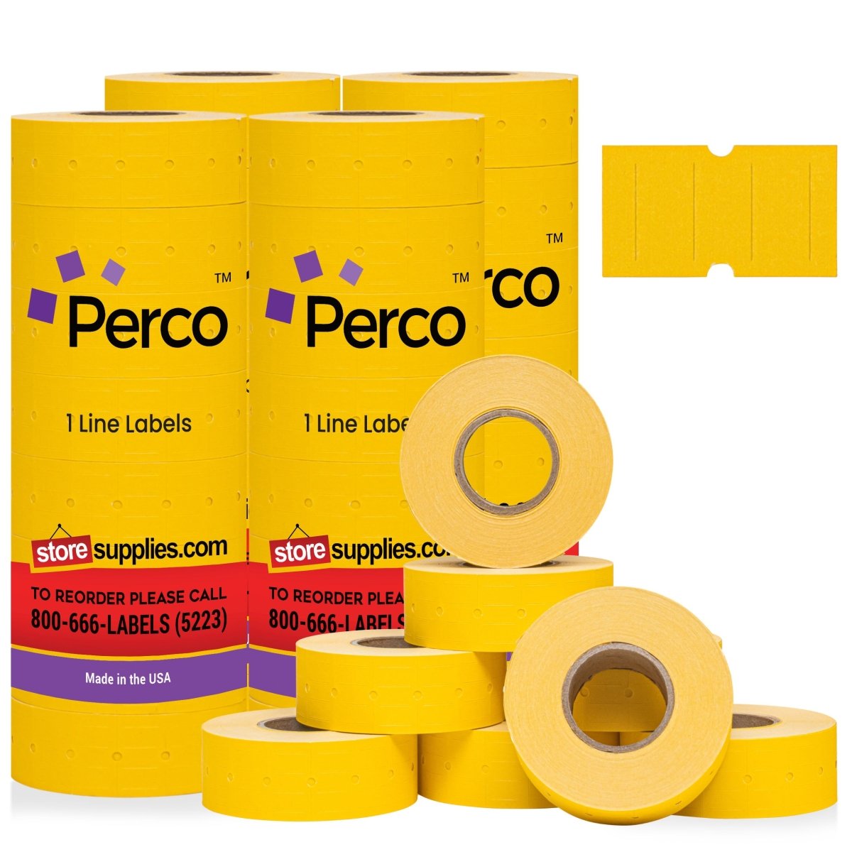 Perco 1 Line Labels - Store Supplies