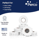 Perco 1 Line Labels - Date Labels - BEST BY 1 Sleeve / 8 Rolls / 8000 Blank Date Labels