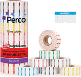 Perco 1 Line Labels - Date Labels - Day of the Week 1 Sleeve / 8 Rolls / 8000 Blank Date Labels