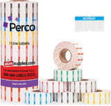Perco 1 Line Labels - Date Labels - Compatible with compatible_with_product_page | Color: Day of the Week | Quantity: 1 Sleeve | Adhesive: global.AdhesiveType | SKU: PL-1LN-7-WEEK-U | - shop_
