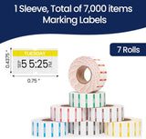 Perco 1 Line Labels - Date Labels - Compatible with compatible_with_product_page | Color: Day of the Week | Quantity: 1 Sleeve | Adhesive: global.AdhesiveType | SKU: PL-1LN-7-WEEK-U | - shop_