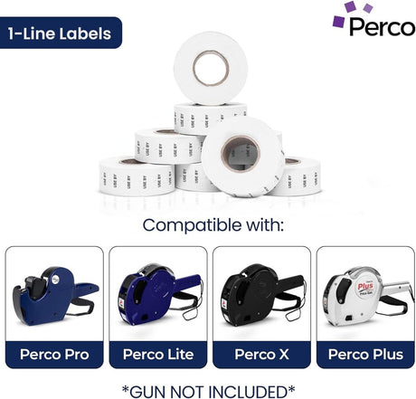 Perco 1 Line Labels - Date Labels - Compatible with compatible_with_product_page | Color: USE BY | Quantity: 10 Sleeves | Adhesive: global.AdhesiveType | SKU: PL-LGW-USE-BY-10SLV-U | - shop_