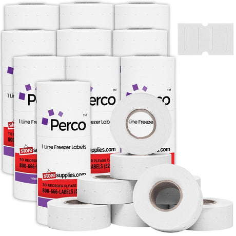 Perco 1 Line Labels - Freezer Adhesive - Store Supplies