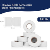 Perco 1 Line Removable Adhesive White Labels - Store Supplies