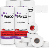Perco 1 Line Removable Adhesive White Labels - Store Supplies