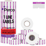 Perco 1 - Line Reverse Print Pricing Labeler Labels For Perco Lite, X, Plus, & Pro 1 - Line - Proof - BAKERY 1 Sleeve / 8 Rolls / 8000 Blank Pricing Labels
