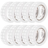 Perco 1/2 Inch Round Sticker Labels - Clear 10 Rolls