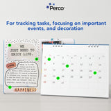 Perco 1/2 Inch Round Sticker Labels - Fluorescent Green 1 Roll