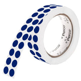 Perco 1/2 Inch Round Sticker Labels - Dark Blue 1 Roll